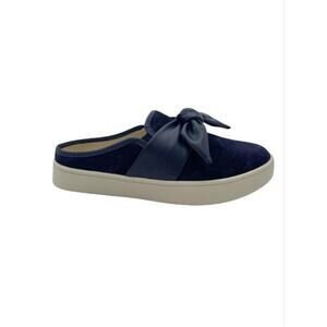 SPENCO Shoes Size 12 B Barbados Orthotic Suede Bow Mules Blue